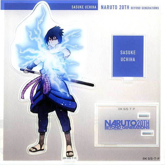 Sasuke Uchiha Standing Ver. BG Illustration Acrylic Stand Naruto 20th BEYOND GENERATIONS [USED]