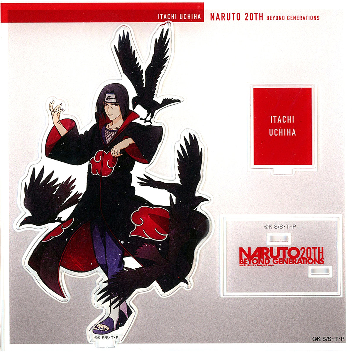 Itachi Uchiha Acrylic Stand Standing Art Ver. Background Illustration Naruto 20th BEYOND GENERATIONS [USED]