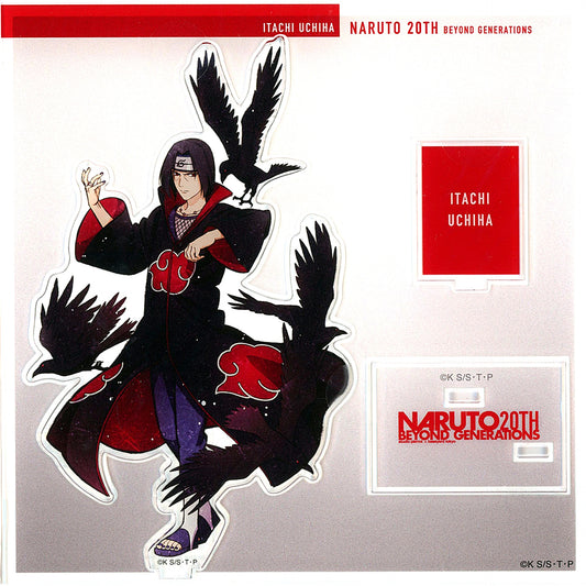 Itachi Uchiha Acrylic Stand Standing Art Ver. Background Illustration Naruto 20th BEYOND GENERATIONS [USED]
