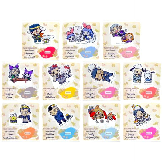 Set of 11 Golden Kamuy x Sanrio Characters Trading Acrylic Stand POP UP SHOP [USED]