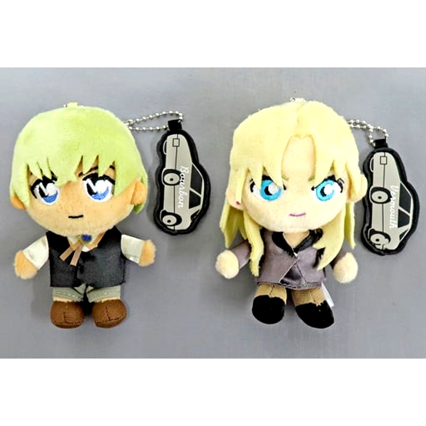 Bourbon & Vermouth Detective Conan Pair Mascot Keychain Universal Studios Japan Limited [USED]