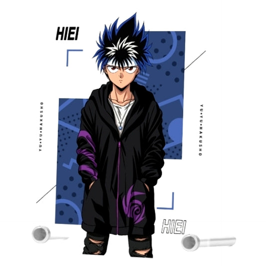 Hiei 90's Casual Ver. Illustration A6 Acrylic Panel Yu Yu Hakusho [USED]