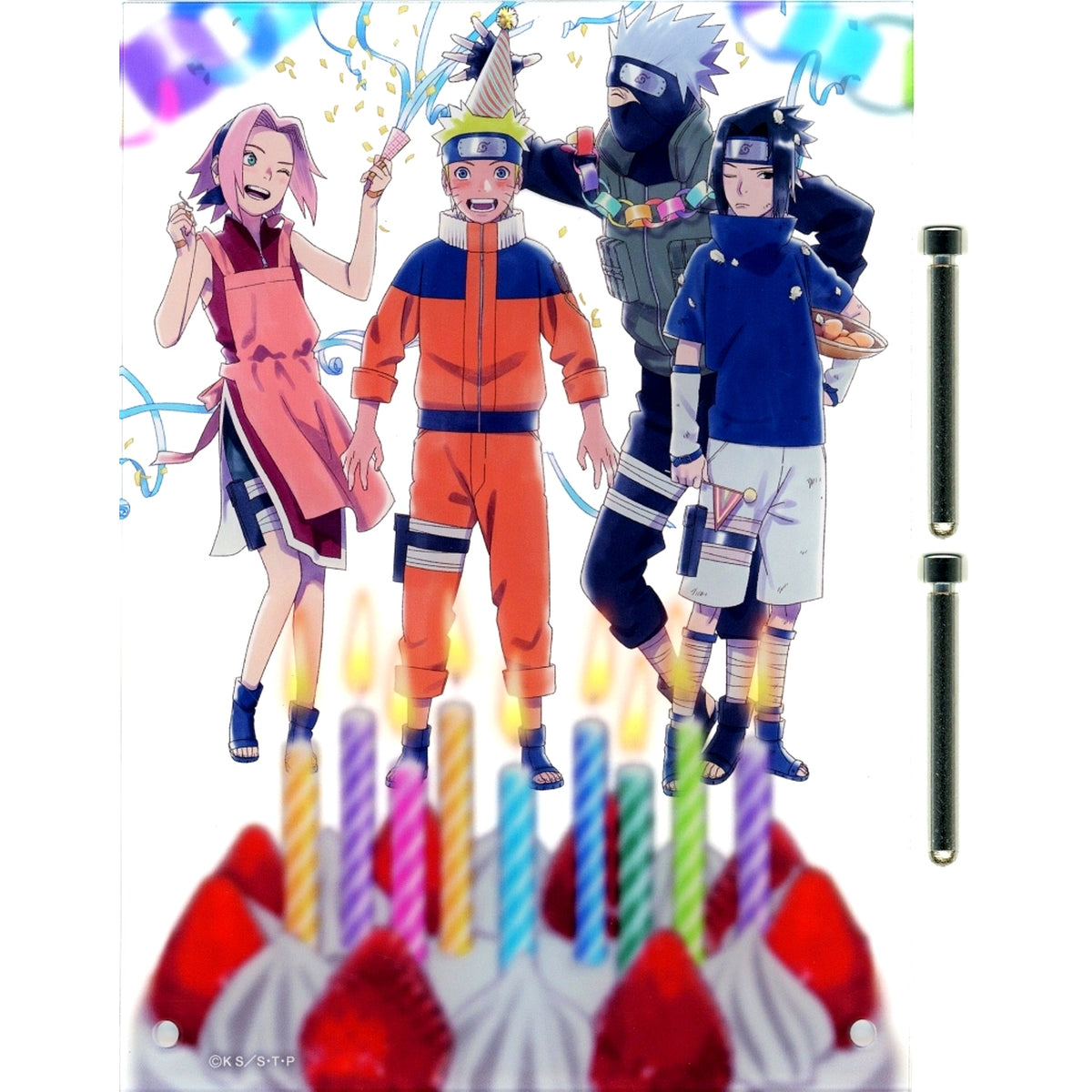 Team 7 Acrylic Panel Happy Birthday on 20th Anniv Naruto [USED]