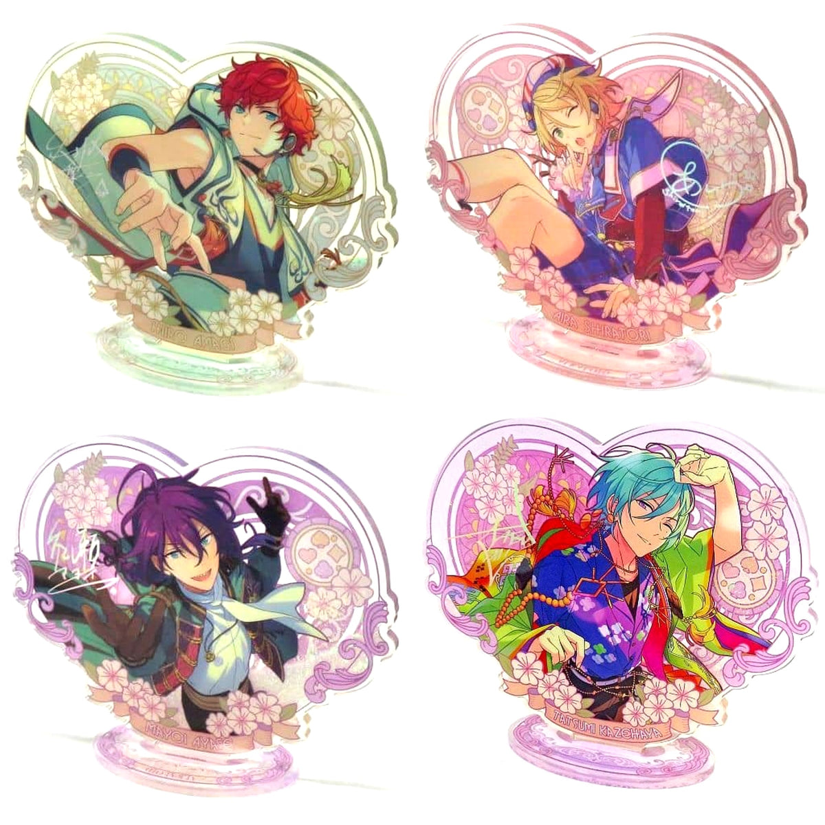 Ensemble Stars!! ALKALOID Flower Contract Flowing Sand Acrylic Stand Set China Limited Acrylic Stands [USED]