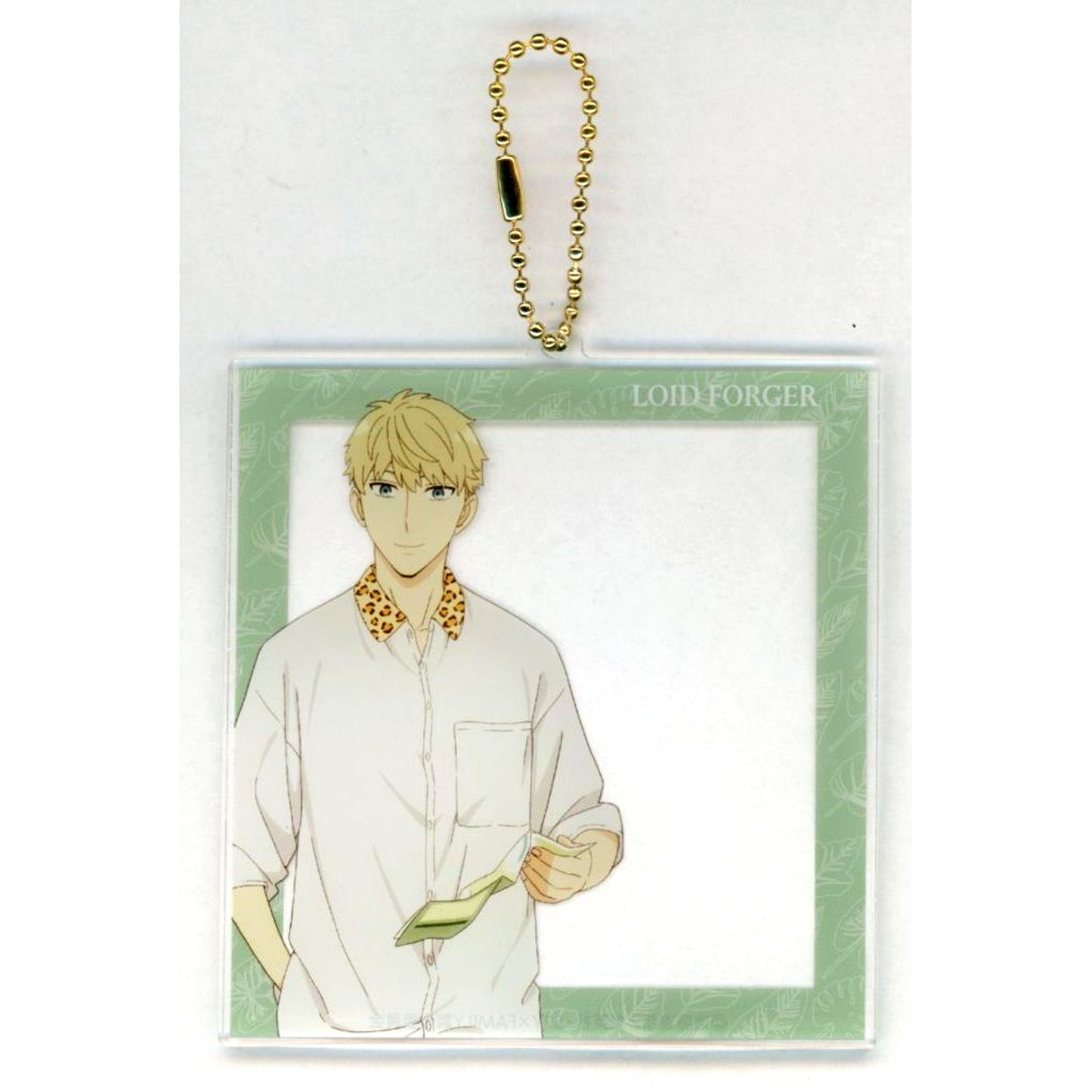 Loid Forger SPY x FAMILY Drawn Illustration Animal Pattern ver. Photo Frame Style BIG Acrylic Keychain in Tobu Zoo [USED]
