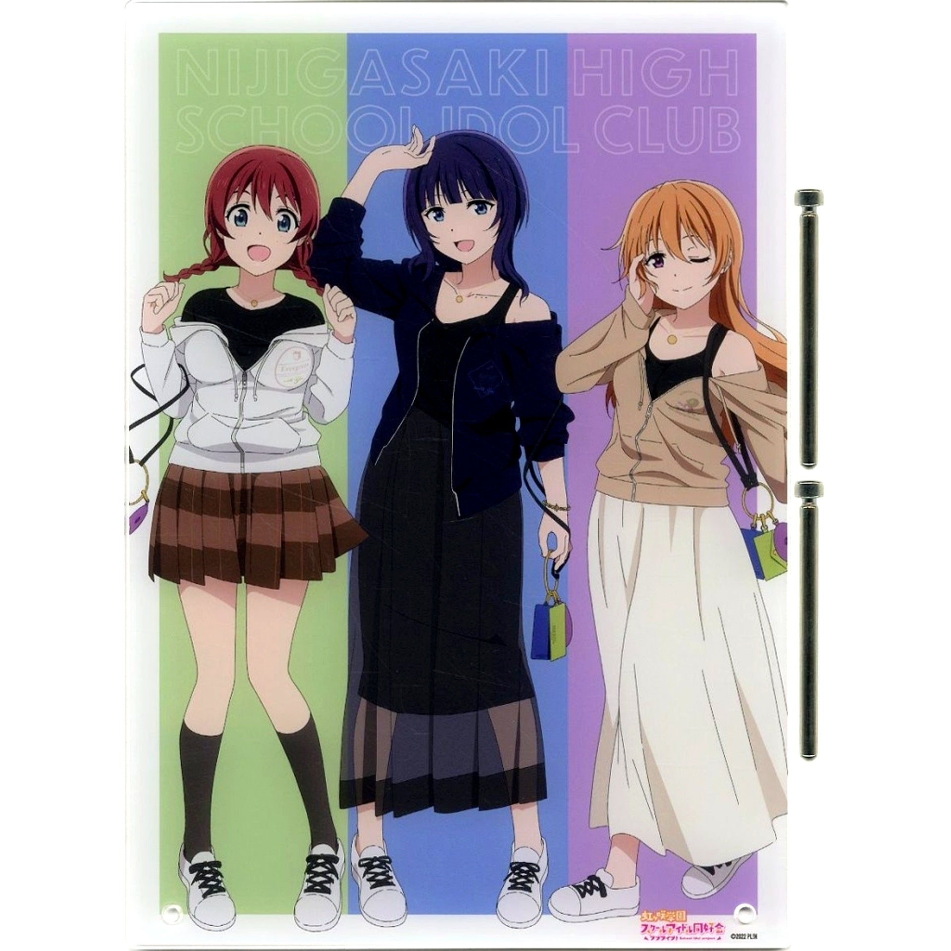 Karin Asaka & Kanata Konoe & Emma Verde Matching Outfit Ver arti-mate Illustration A4 Acrylic Panel Love Live! Nijigasaki High School Idol Club [USED]
