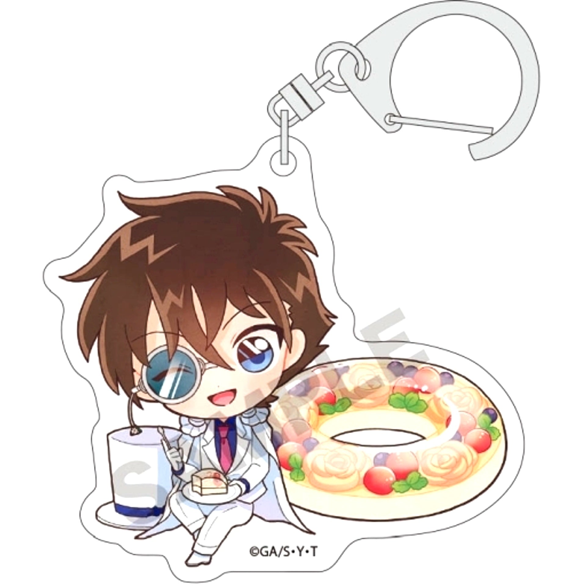 Kaito Kid Detective Conan Trading Acrylic Keychain Chara-Peco Summer [USED]