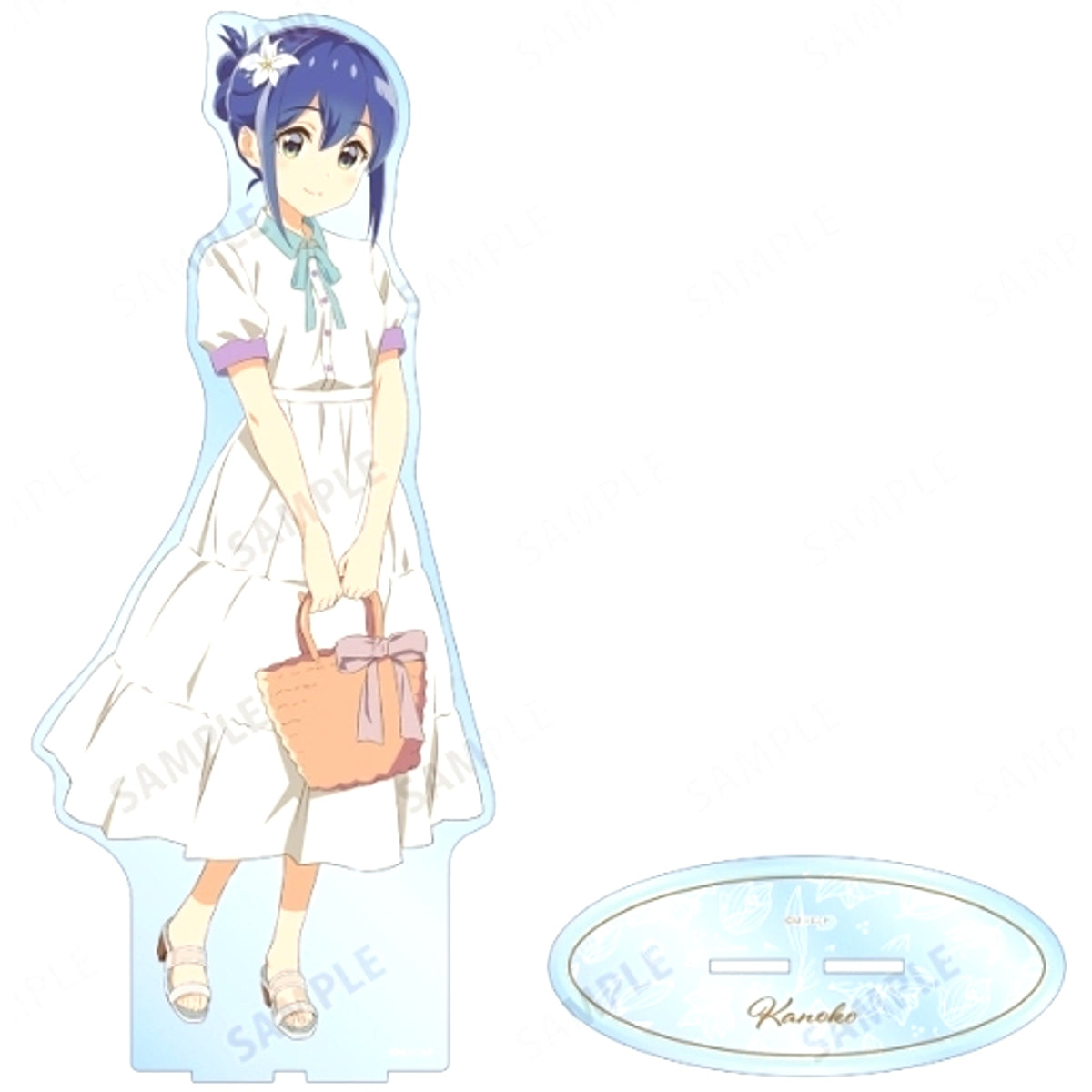 Kanoko Amamiya White Dress Ver. Yuri Is My Job! Illustration Oversized Acrylic Stand [USED]