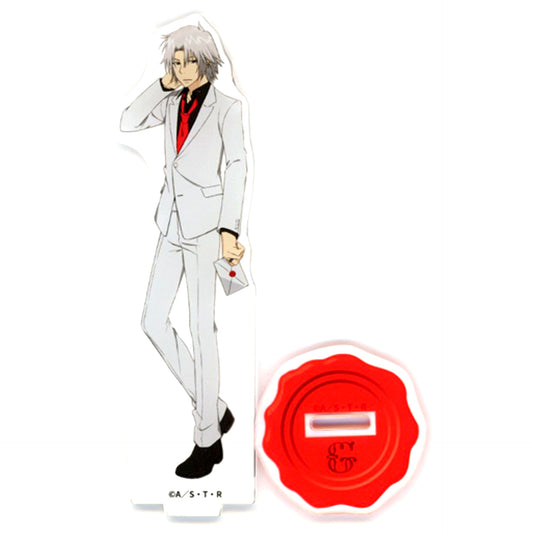 Hayato Gokudera C-3 Prize Katekyo Hitman Reborn! White Suit Ver. DMM Scratch! Acrylic Stand [USED]