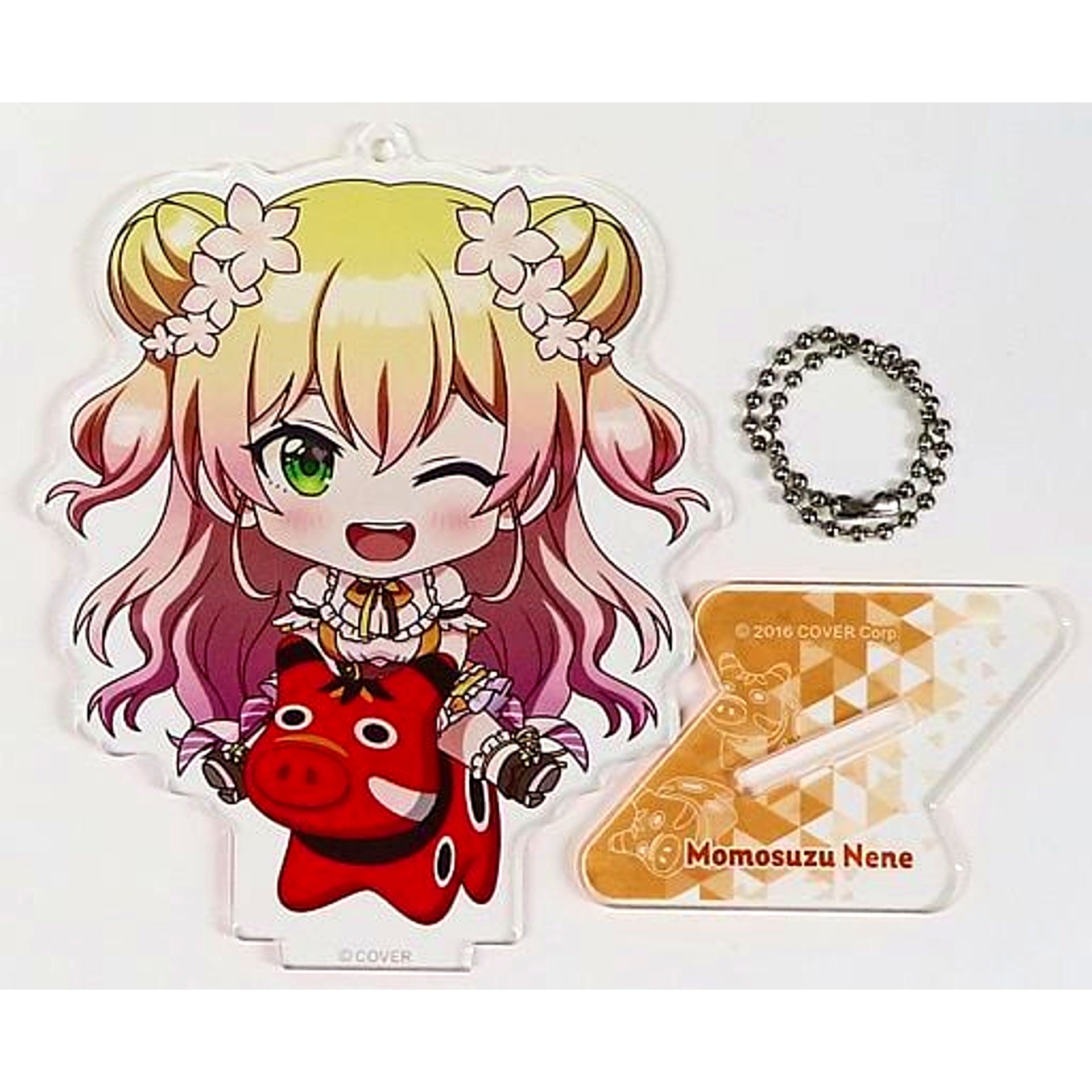 Momosuzu Nene Hololive Acrylic Stand Keychain Gotochi Fukushima Akabeko Fukushima Ltd [USED]