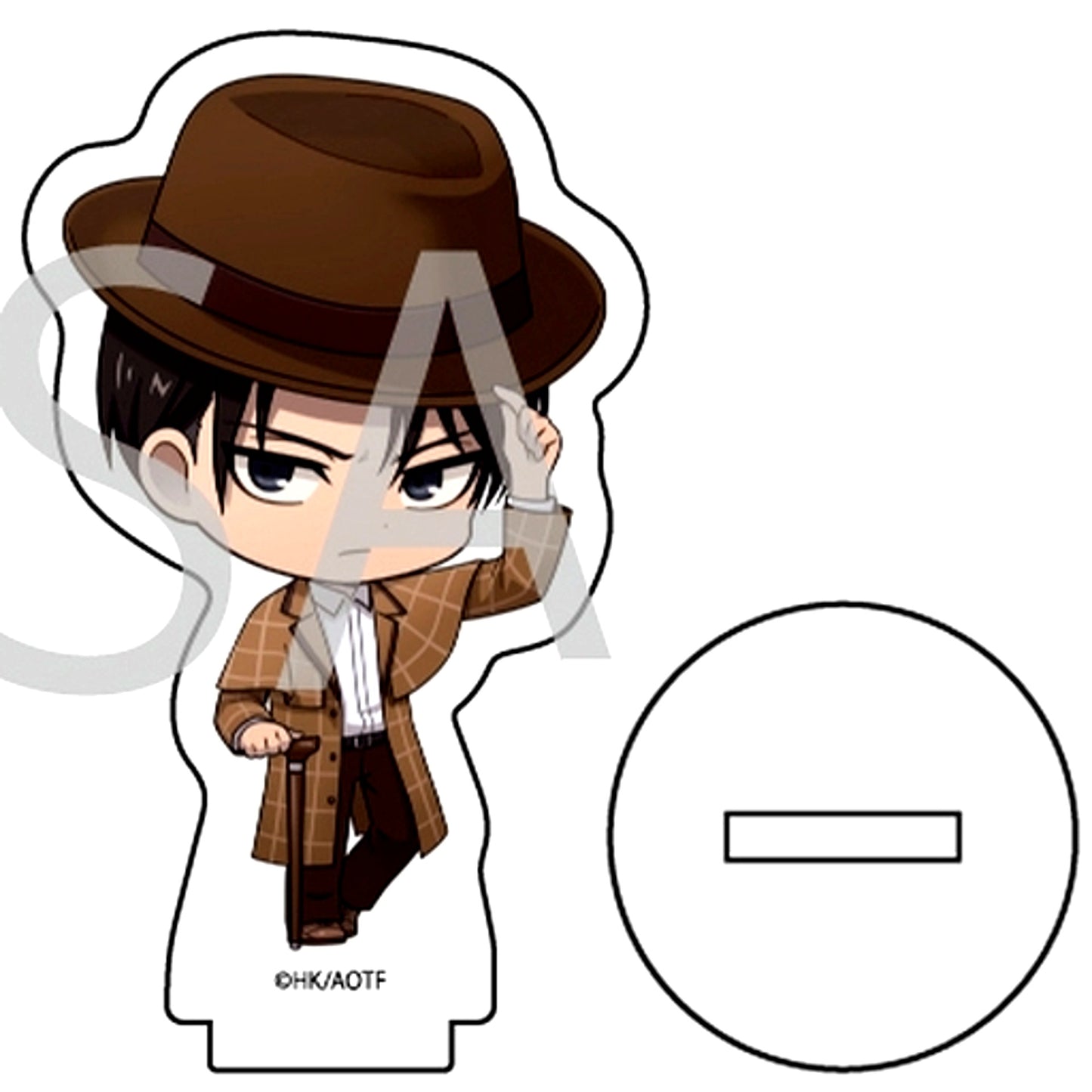 Levi 27. Phantom Thief & Detective Ver. B Mini Character Illustration Attack on Titan Acrylic Petit Stand [USED]