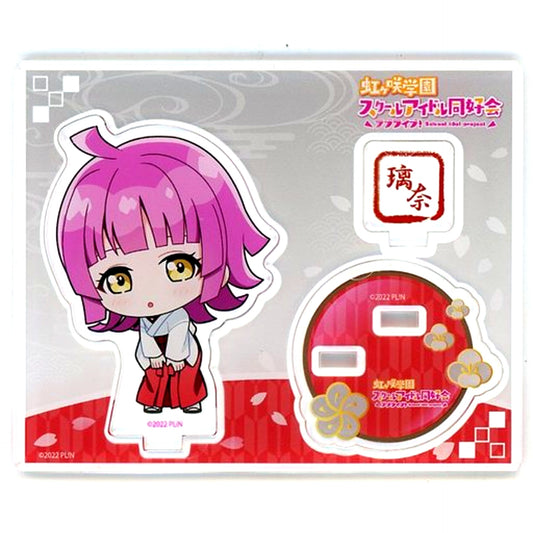 Rina Tennoji Shrine Maiden Dress Ver. Acrylic Stand Aqua City Odaiba x Love Live! Nijigasaki High School Idol Club TOKIMEKI Summer Fes [USED]