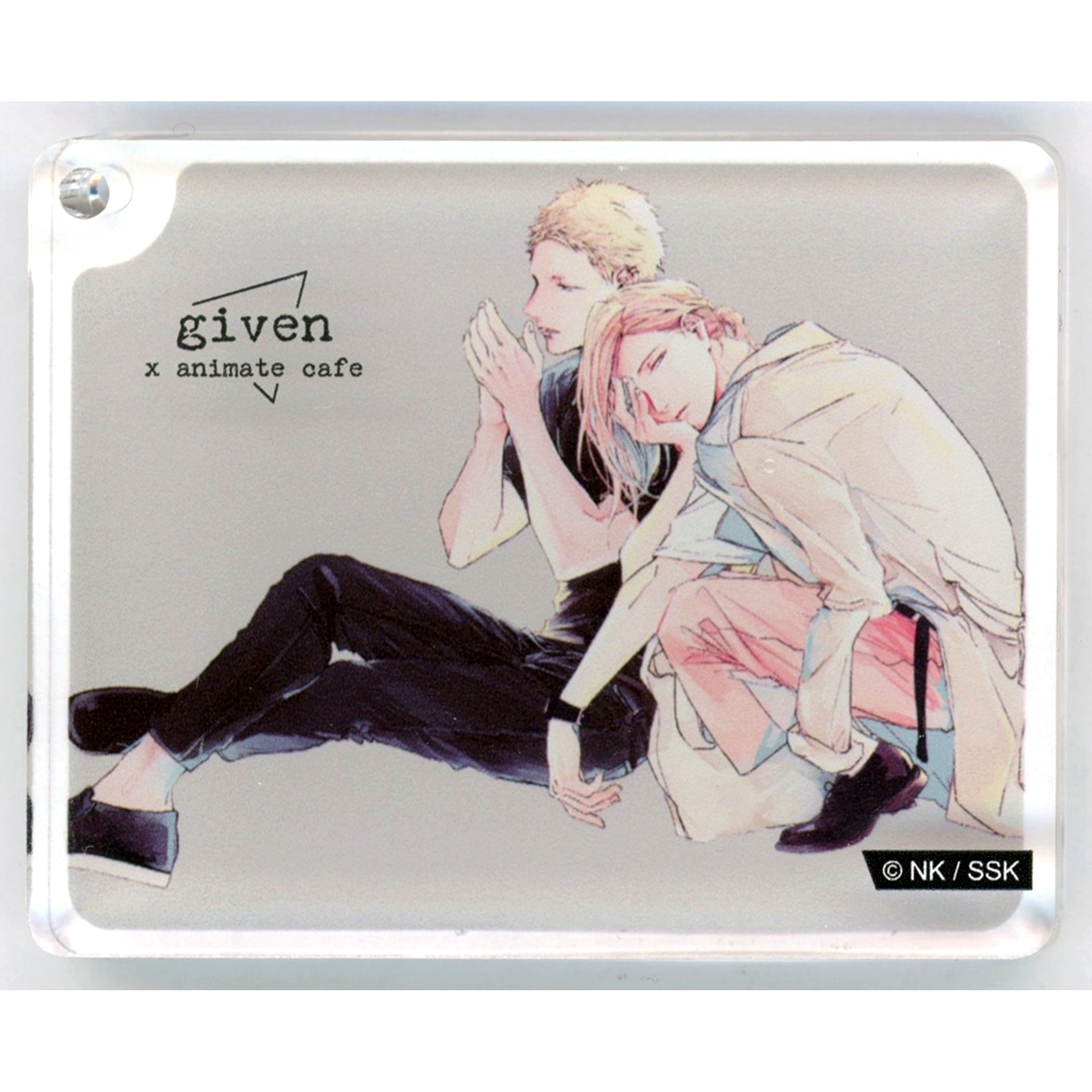 Akihiko Kaji & Haruki Nakayama Given Sitting CoLotta Plate Keychain animatecafe [USED]