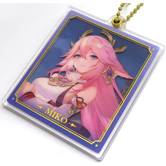 Genshin Yae Miko Slide Acrylic Keychain China Limited Keychains [USED]