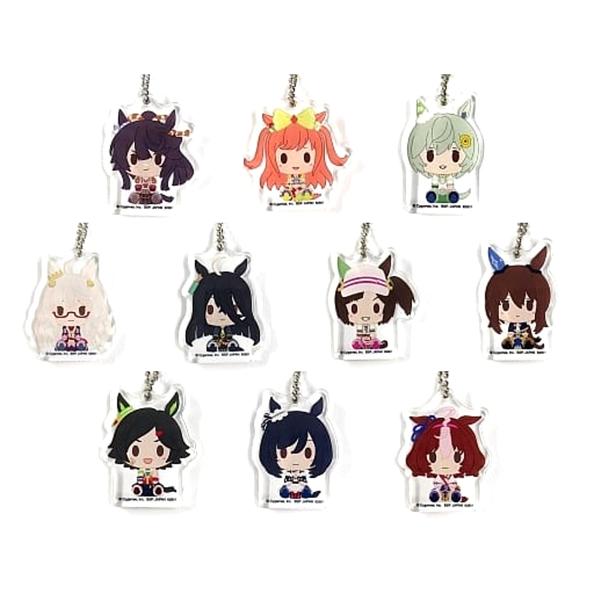 Umamusume: Pretty Derby Narita Brian & Others All 10 Types Set Ichiban Kuji 6th Acritz Charm Prize G Charm [USED]