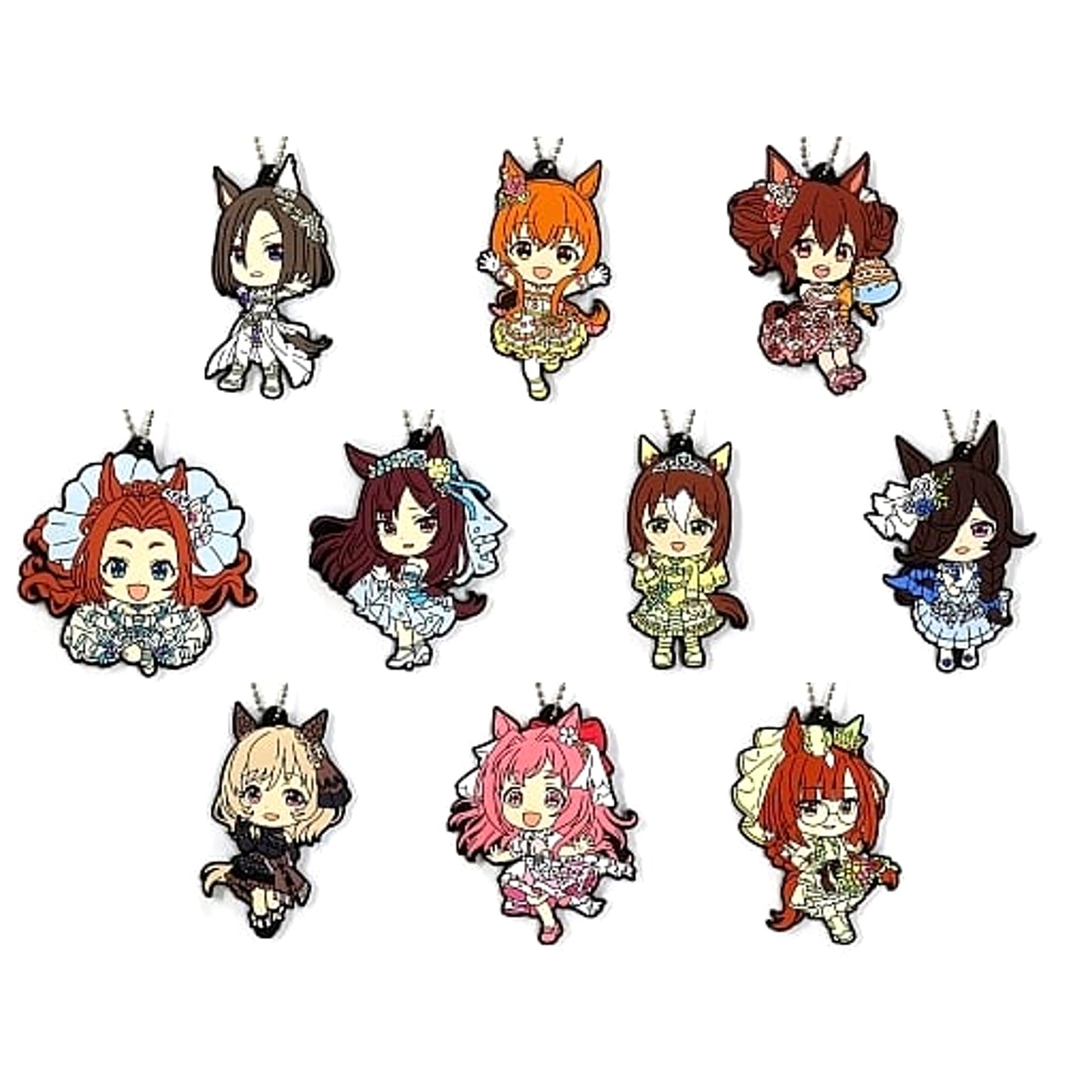 Umamusume: Pretty Derby Air Groove & Others All 10 Types Set Ichiban Kuji 6th Rubber Mascot Prize H [USED]