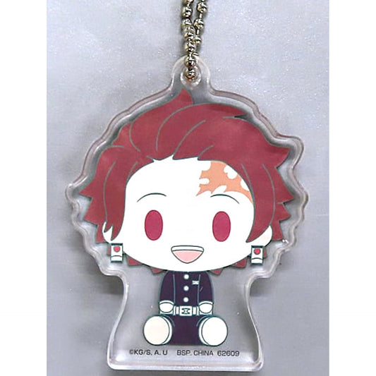 Demon Slayer: Kimetsu no Yaiba Tanjiro Kamado Ichiban Kuji Abakareta Katanakaji no Sato Chokonokko Acritz Key Ring Prize H Keychains [USED]