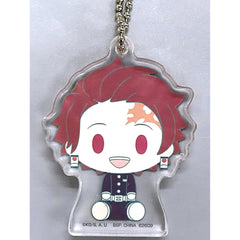 Demon Slayer: Kimetsu no Yaiba Tanjiro Kamado Ichiban Kuji Abakareta Katanakaji no Sato Chokonokko Acritz Key Ring Prize H Keychains [USED]