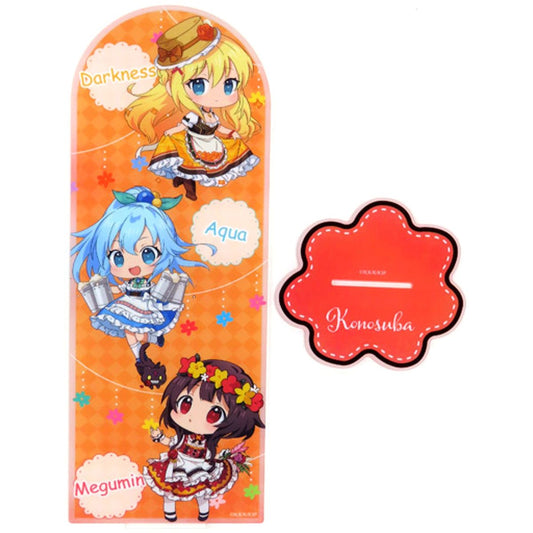 Aqua, Megumin, Darkness SD Big Acrylic Stand KonoSuba: God's Blessing on This Wonderful World! Dream Can Badge Diandl Dream Prize [USED]
