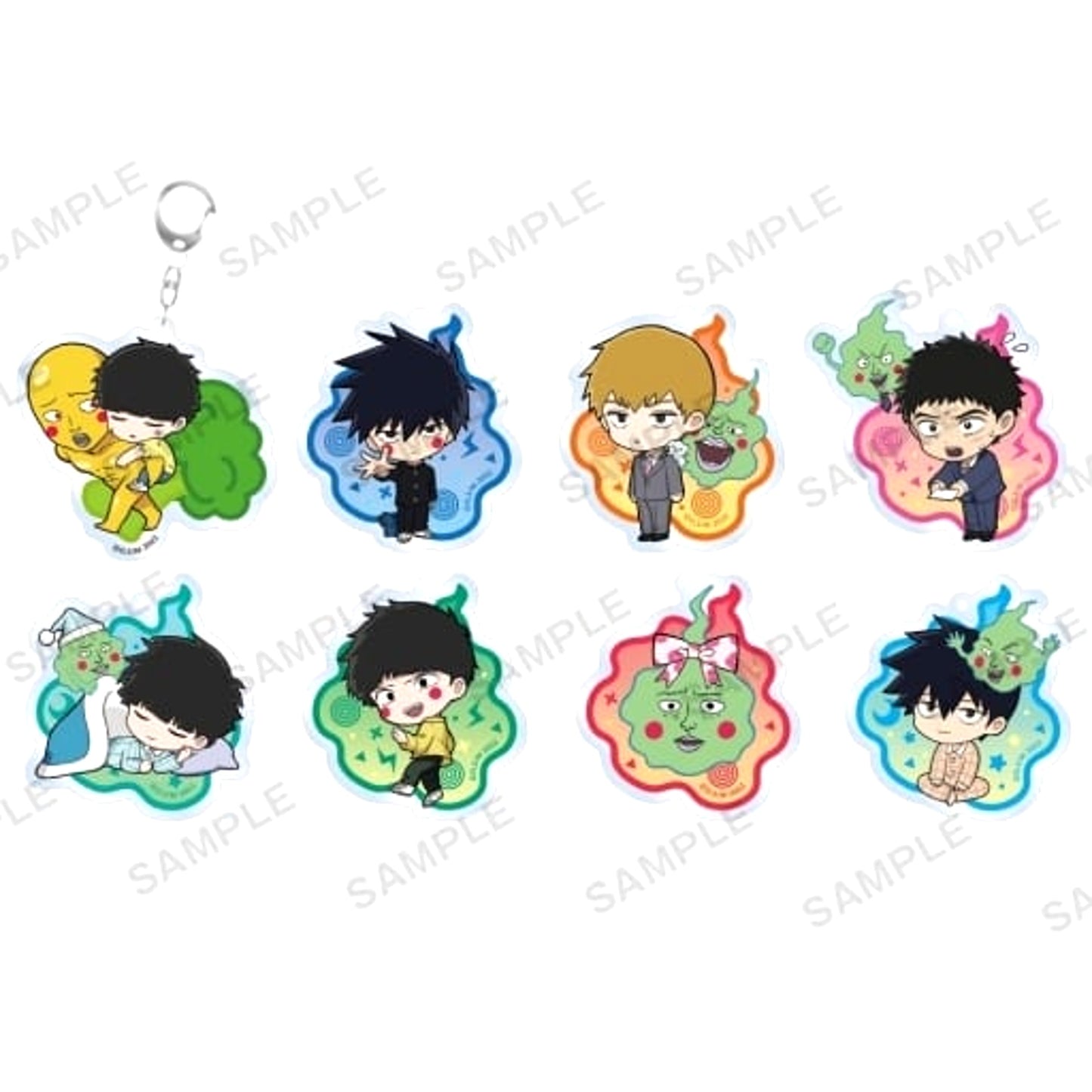 Mobs & Others Mob Psycho 100 III All 8 Types Set Ekubo ga Ippai Acrylic Keychain Vol.1 [USED]