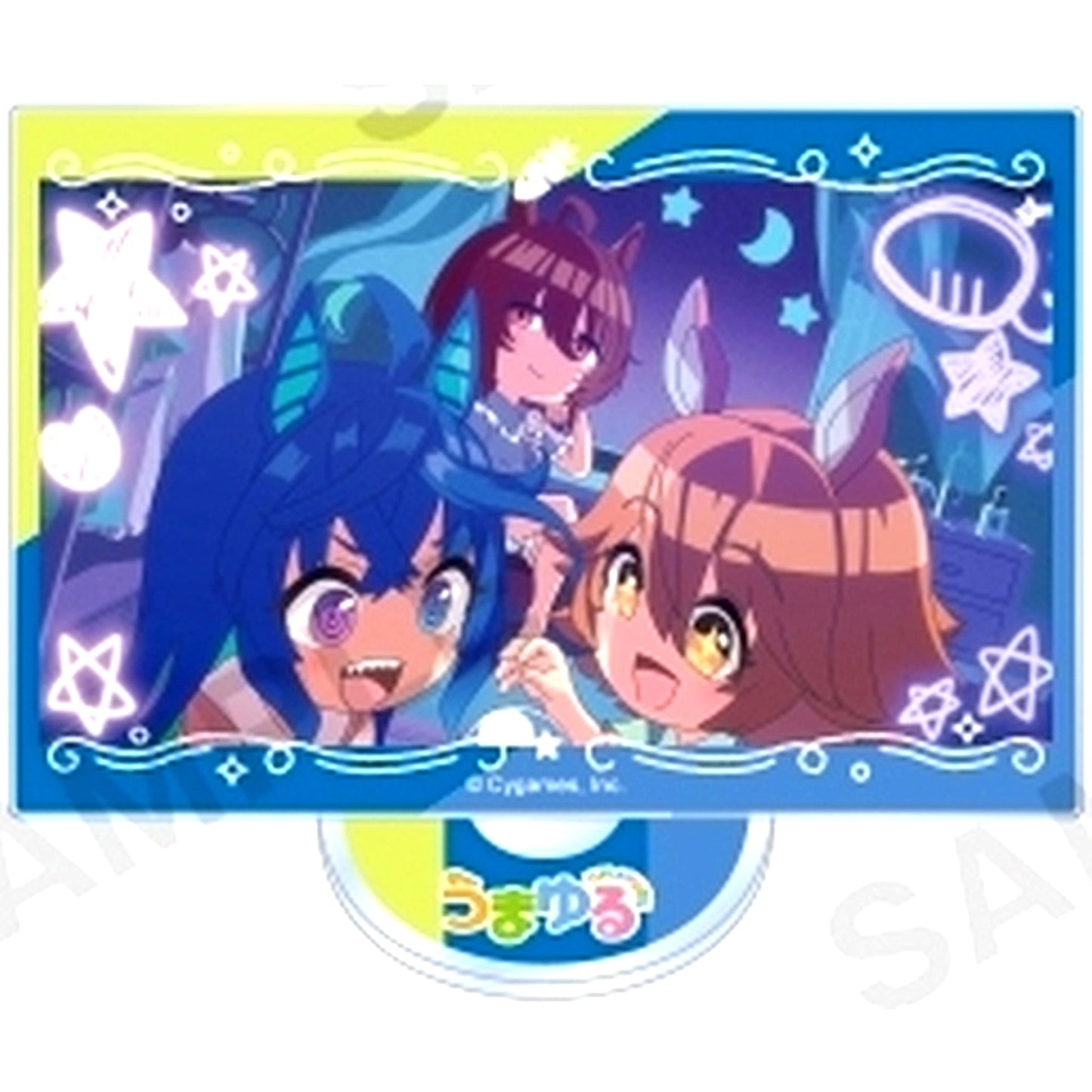 Agnes Tachyon & Twin Turbo & Machikane Fukukitaru A Uma Musume Pretty Derby Umayuru Trading Square Acrylic Stand Vol. 1 [USED]