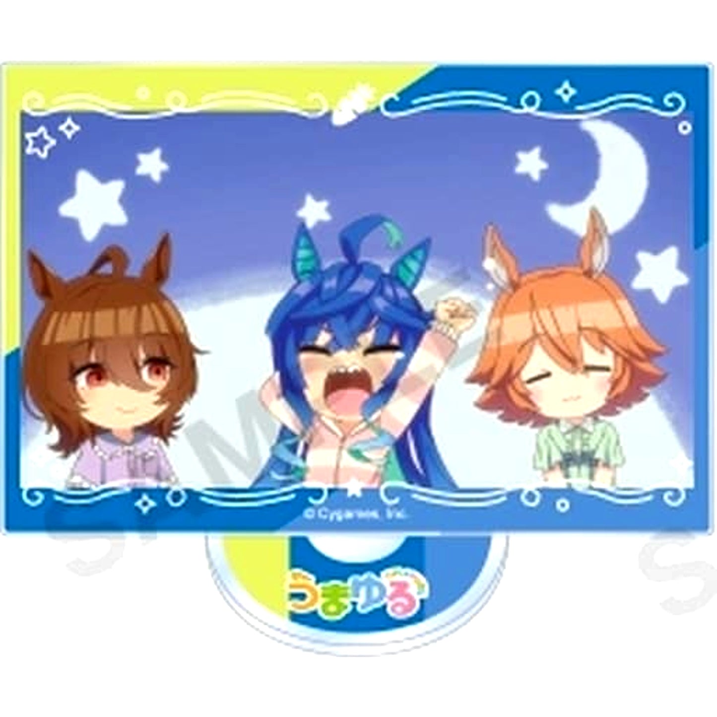 Agnes Tachyon and Twin Turbo and Machikane Fukukitaru Umamusume: Pretty Derby Umayuru Trading Square Acrylic Stand Vol.1 Design B [USED]