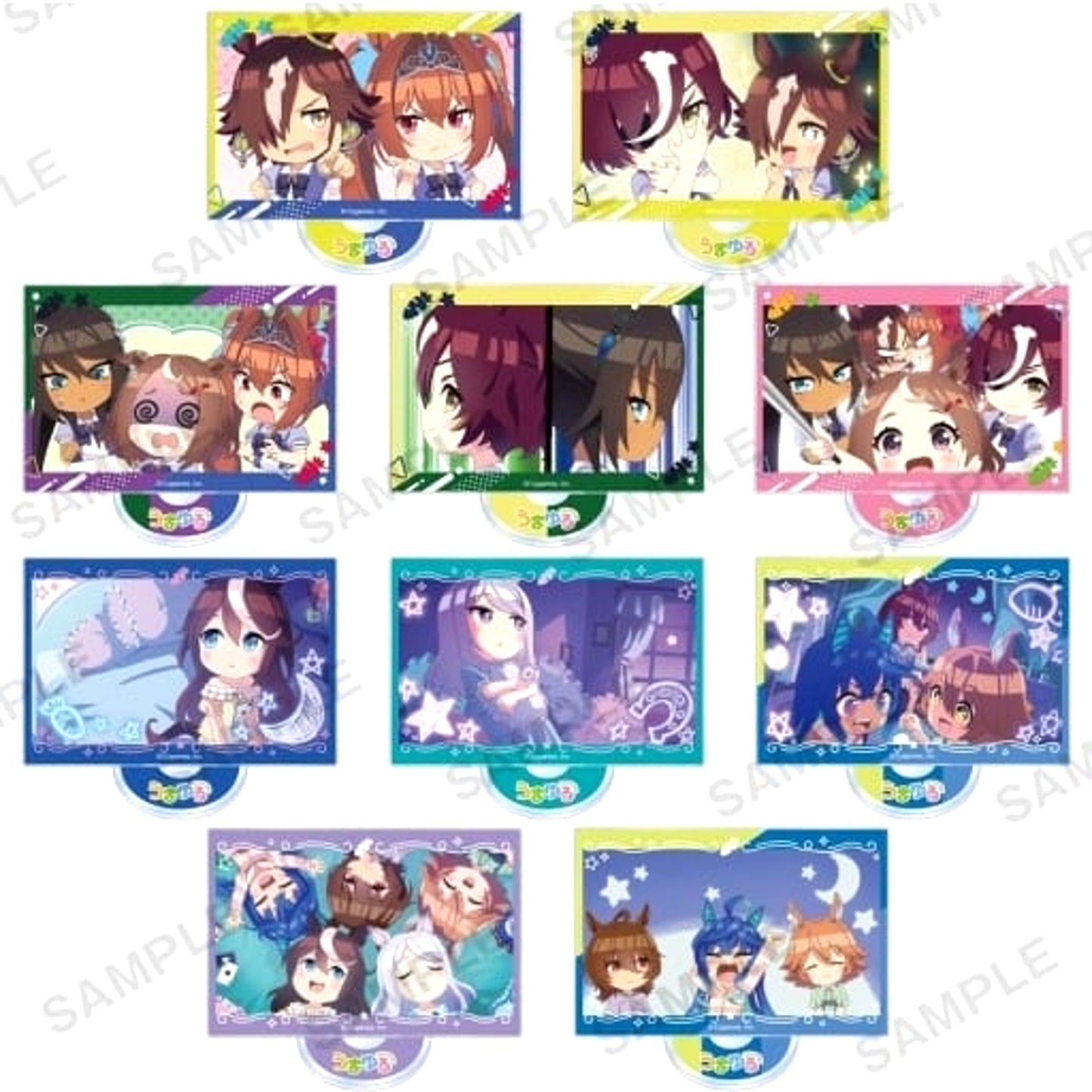 Umamusume: Pretty Derby Vodka & Others All 10 Types Set Umayuru Trading Square Acrylic Stand Vol.1 Acrylic Stands [USED]