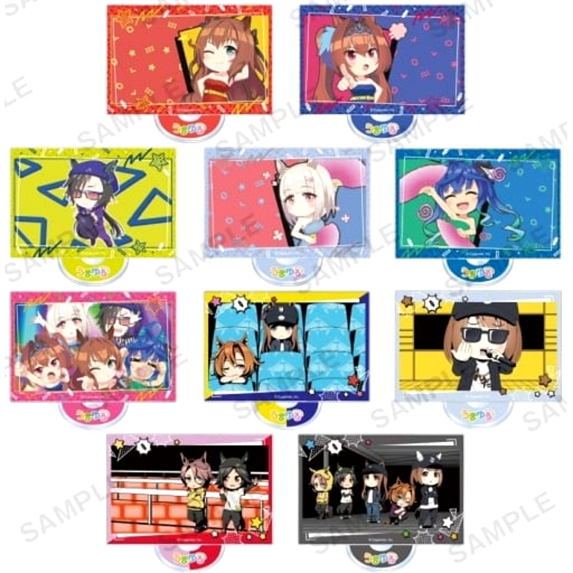 Umamusume: Pretty Derby Maruzensky & Others All 10 Types Set Umayuru Trading Square Acrylic Stand Vol.2 Acrylic Stands [USED]