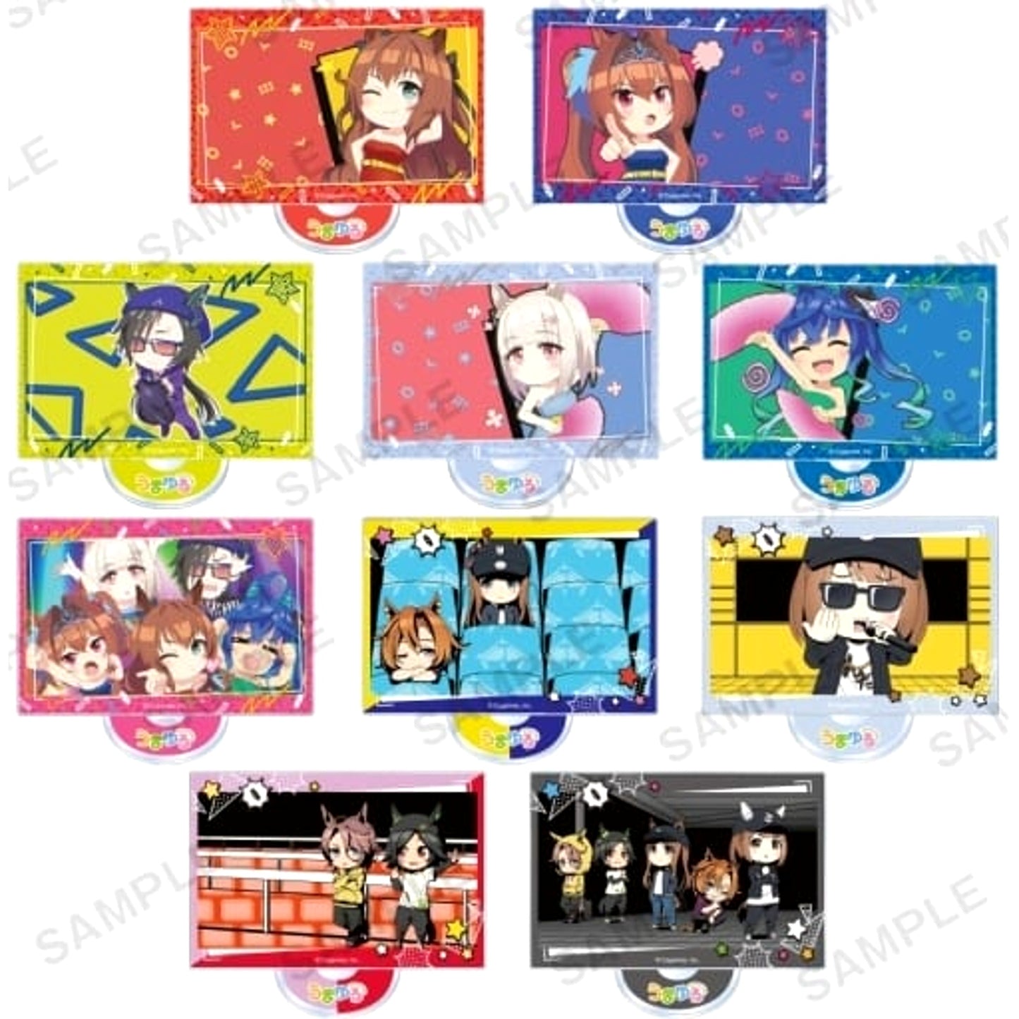Umamusume: Pretty Derby Maruzensky & Others All 10 Types Set Umayuru Trading Square Acrylic Stand Vol.2 Acrylic Stands [USED]