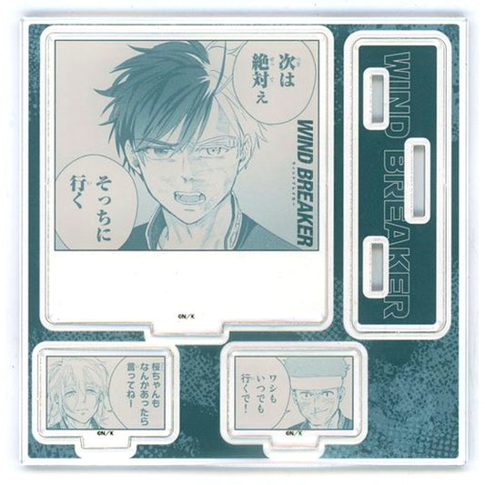 Haruka Sakura & Mitsuki Kiryu & Taiga Tsugeura WIND BREAKER Comics Vol.9 TSUTAYA Ltd Paid Bonus Acrylic Figure Plate [USED]
