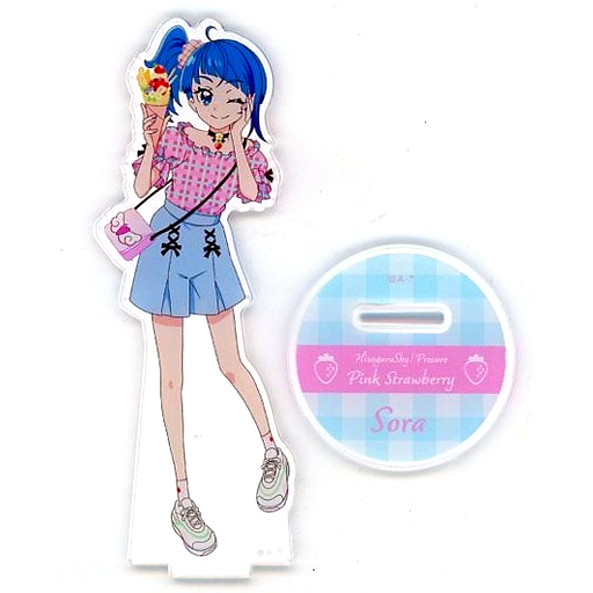 Sora Harewataru Pink Strawberry Acrylic Stand Hirogaru Sky! Precure Pretty Store Limited [USED]
