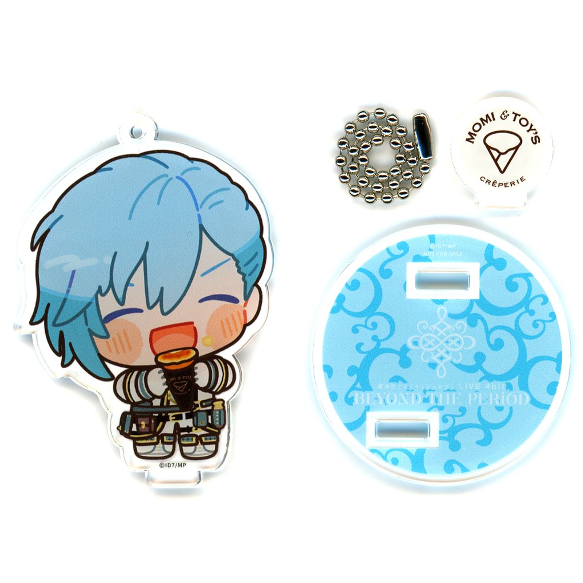 Tamaki Yotsuba IDOLiSH7 Movie: LIVE 4bit BEYOND THE PERiOD Acrylic Stand with Ball Chain MOMI and TOY'S Collaboration Crepe Purchase Bonus [USED]