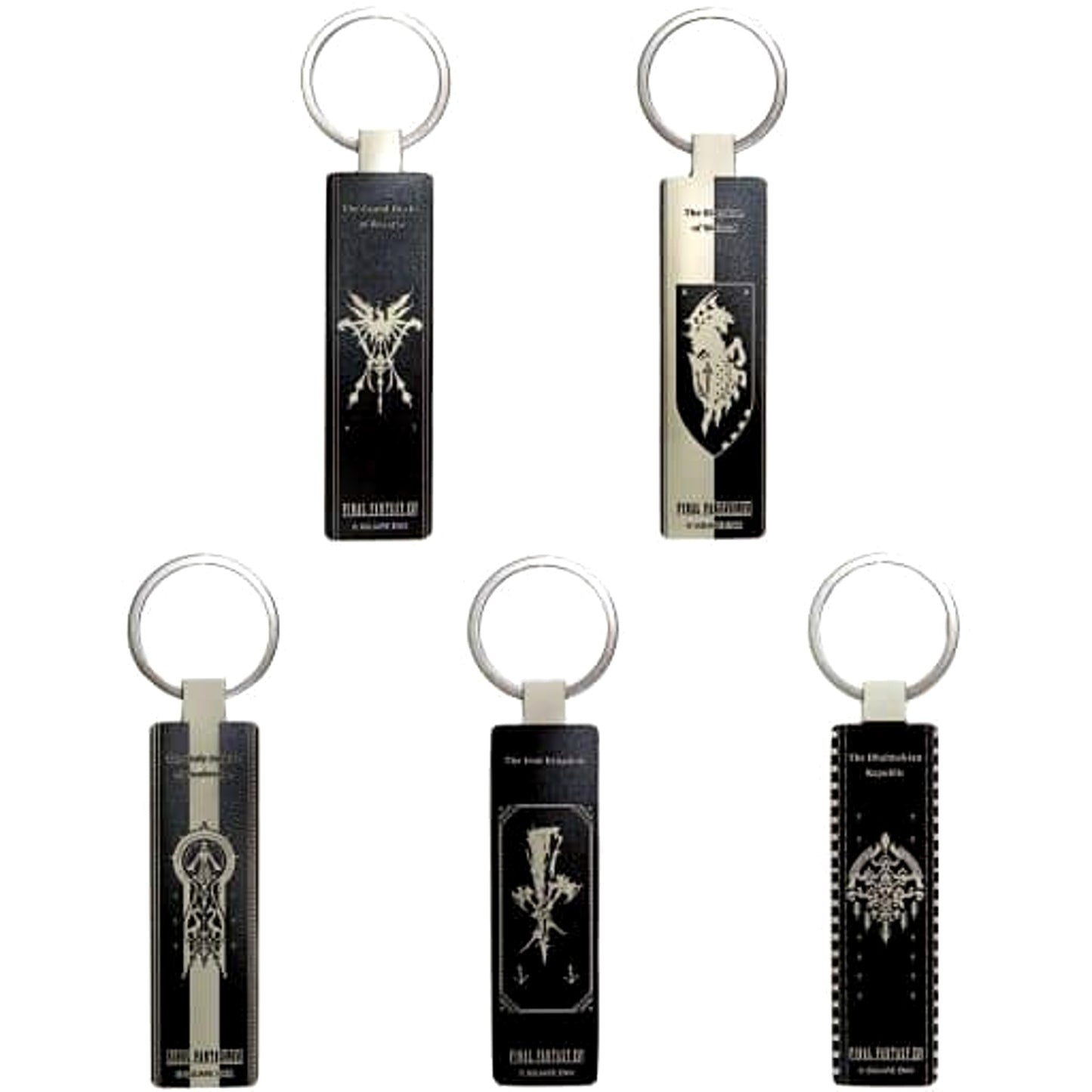 The Grand Duchy of Rosaria & Others Final Fantasy XVI All 5 Types Set National Emblem Metal Mirror Keychain [USED]