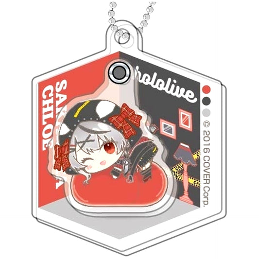 Sakamata Chloe Virtual YouTuber Hololive Purapura Acrylic Keychain Hug Meets E BOX [USED]