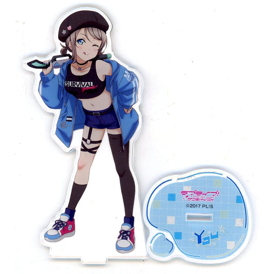 You Watanabe Big Acrylic Stand Love Live! Sunshine!! x Village Vanguard [USED]
