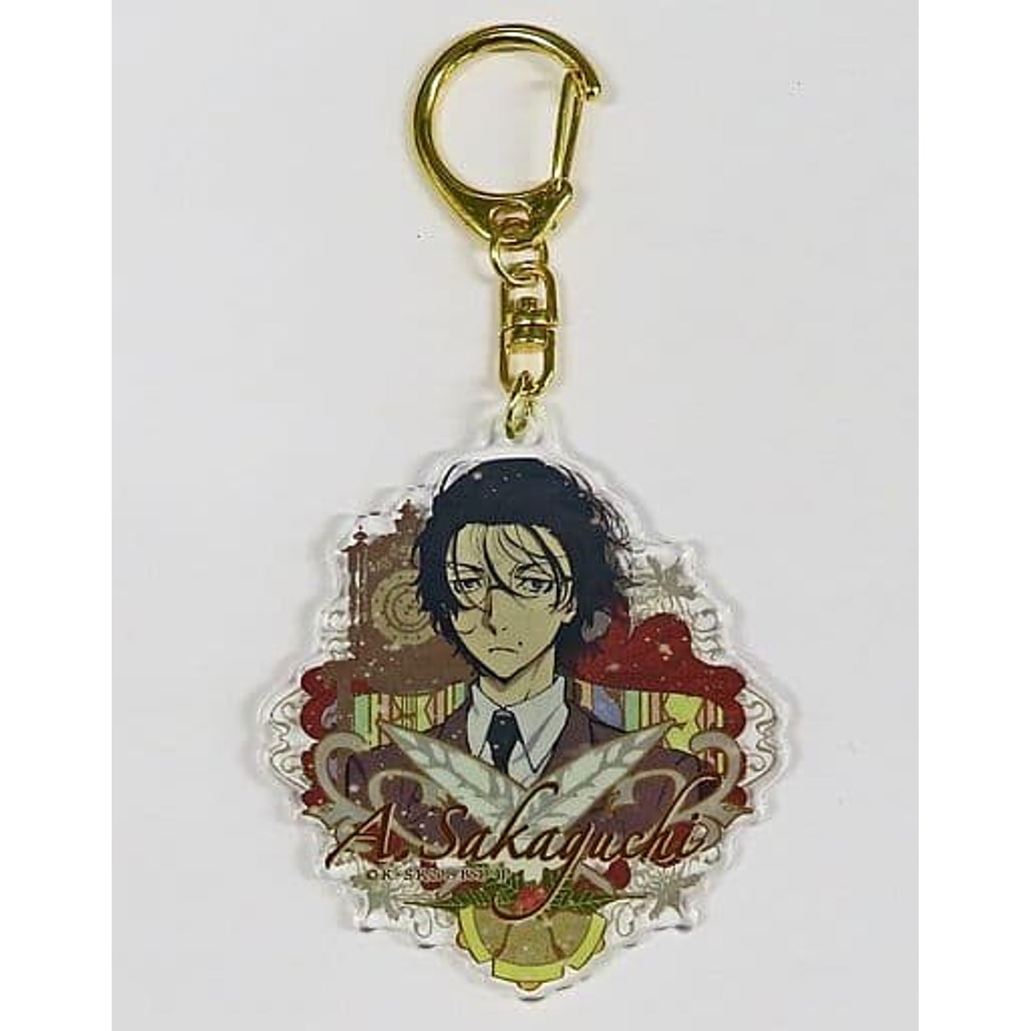 Ango Sakaguchi Bungo Stray Dogs Holy Town Motif Random Acrylic Keychain B Bunbougu Cafe Limited [USED]