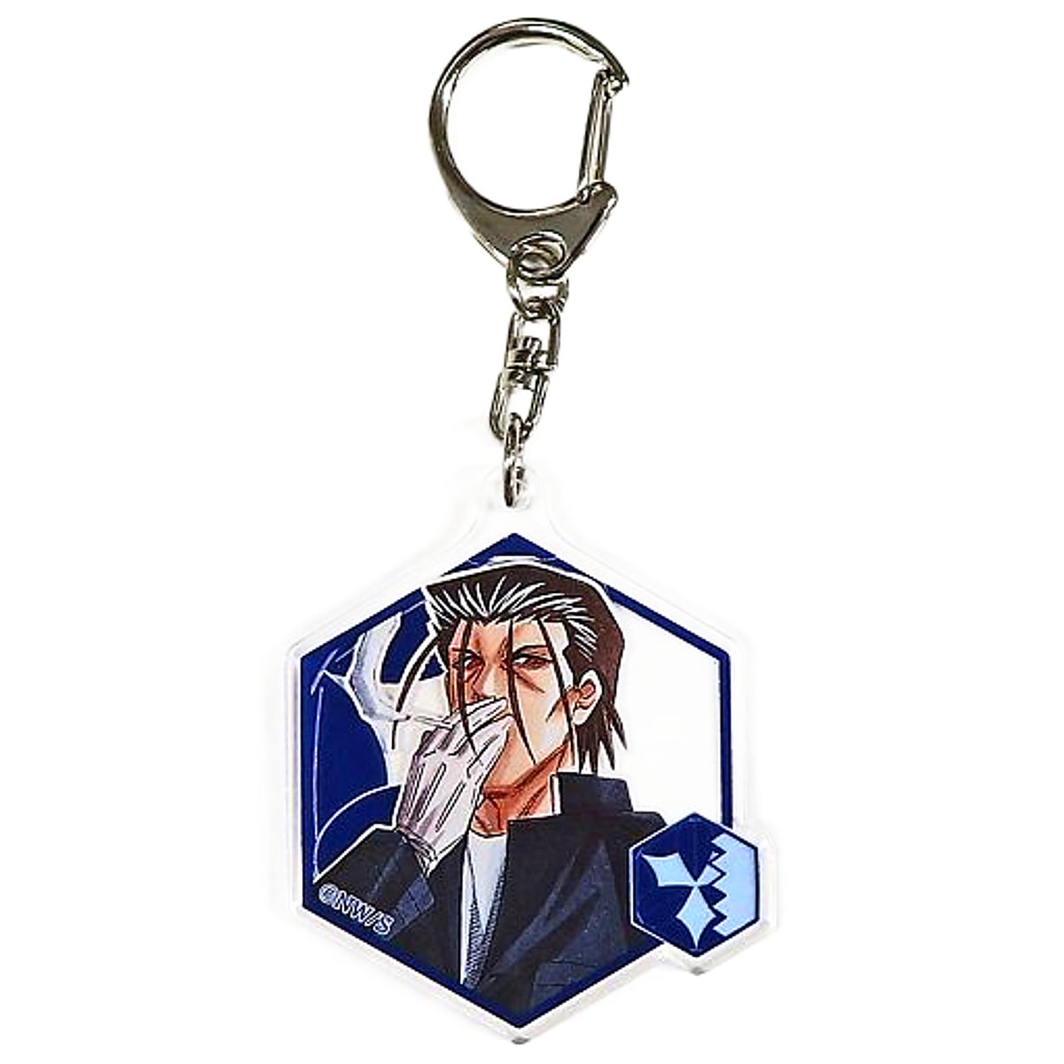 Rurouni Kenshin Hajime Saito Acrylic Keychain 25th Anniversary Rurouni Kenshin Exhibition Limited Keychains [USED]