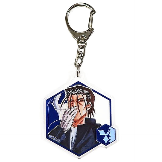 Rurouni Kenshin Hajime Saito Acrylic Keychain 25th Anniversary Rurouni Kenshin Exhibition Limited Keychains [USED]