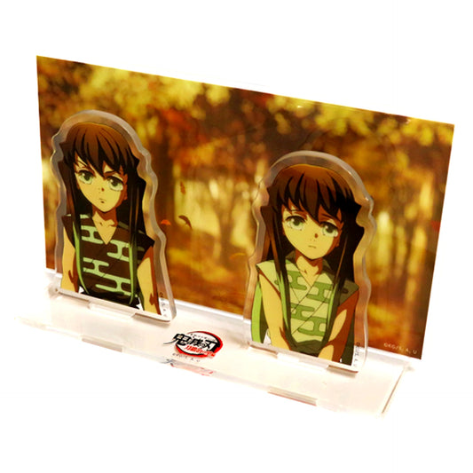 Muichiro Tokito and Yuichiro Tokito Demon Slayer Kimetsu no Yaiba Swordsmith Village Arc x ufotable Cafe x Machi Asobi Cafe Scene Shot Acrylic Stand Boku wa Futago datta Real Time Cafe Episode 8 [USED]