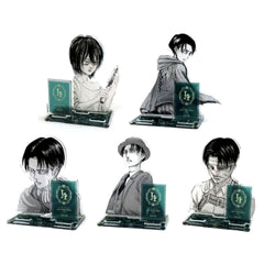Set of 5 Levi Ackerman Attack on Titan Birthday 2022 Trading Acrylic Stand [USED]