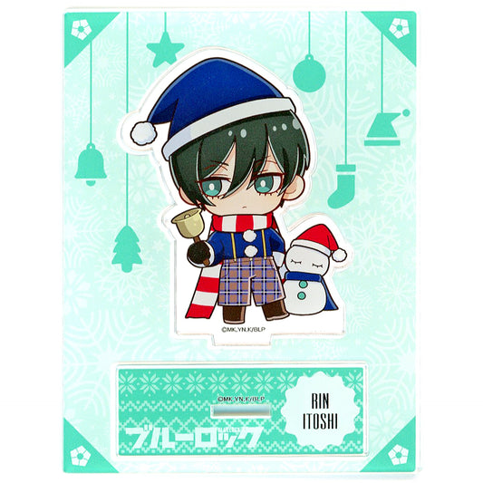 Rin Itoshi Acrylic Stand Christmas Ver. Blue Lock x Princess Cafe [USED]