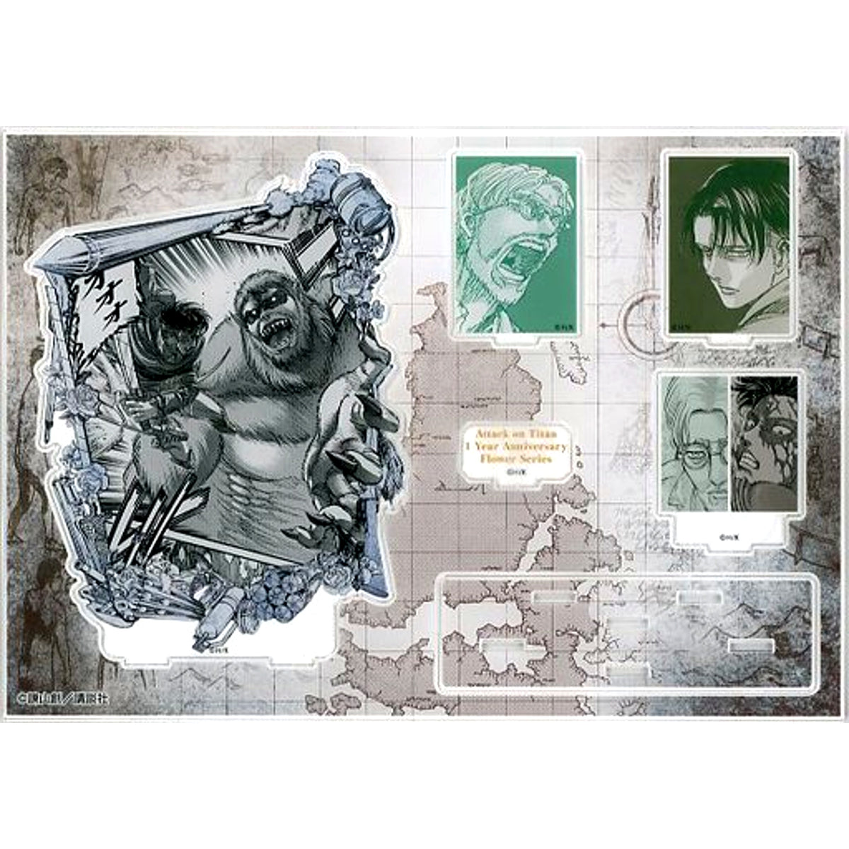Levi vs Zeke Attack on Titan Memory Collection Diorama Acrylic Stand Battle of Humanity [USED]