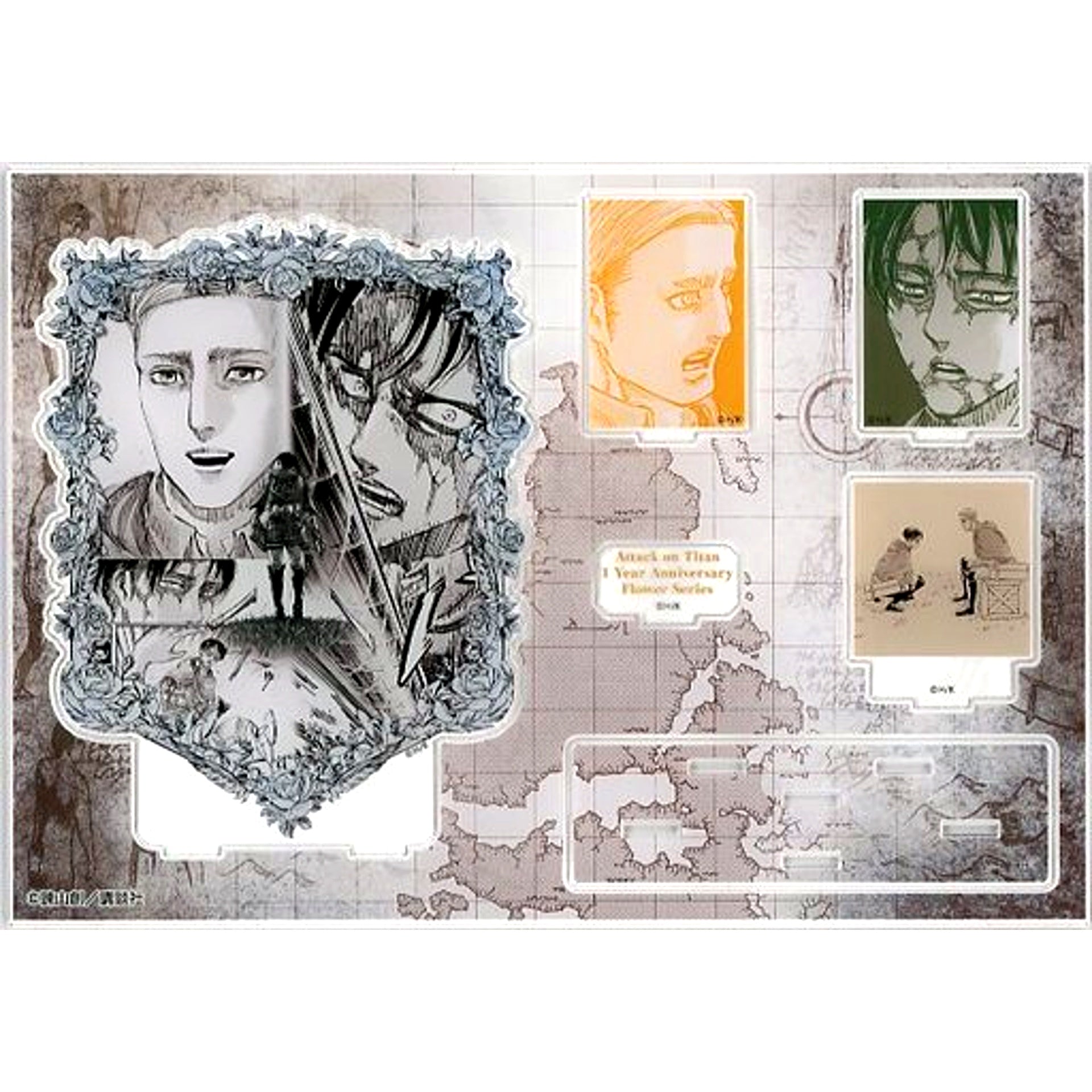 Erwin Smith Levi Ackerman Attack on Titan Memory Collection Diorama Acrylic Stand Oath and Promise [USED]