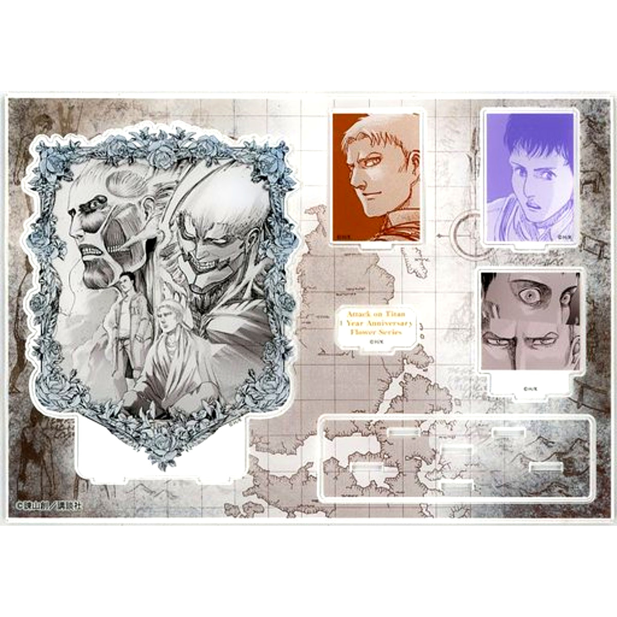 Reiner Braun Bertholdt Hoover Attack on Titan Memory Collection Diorama Acrylic Stand Oath and Promise [USED]