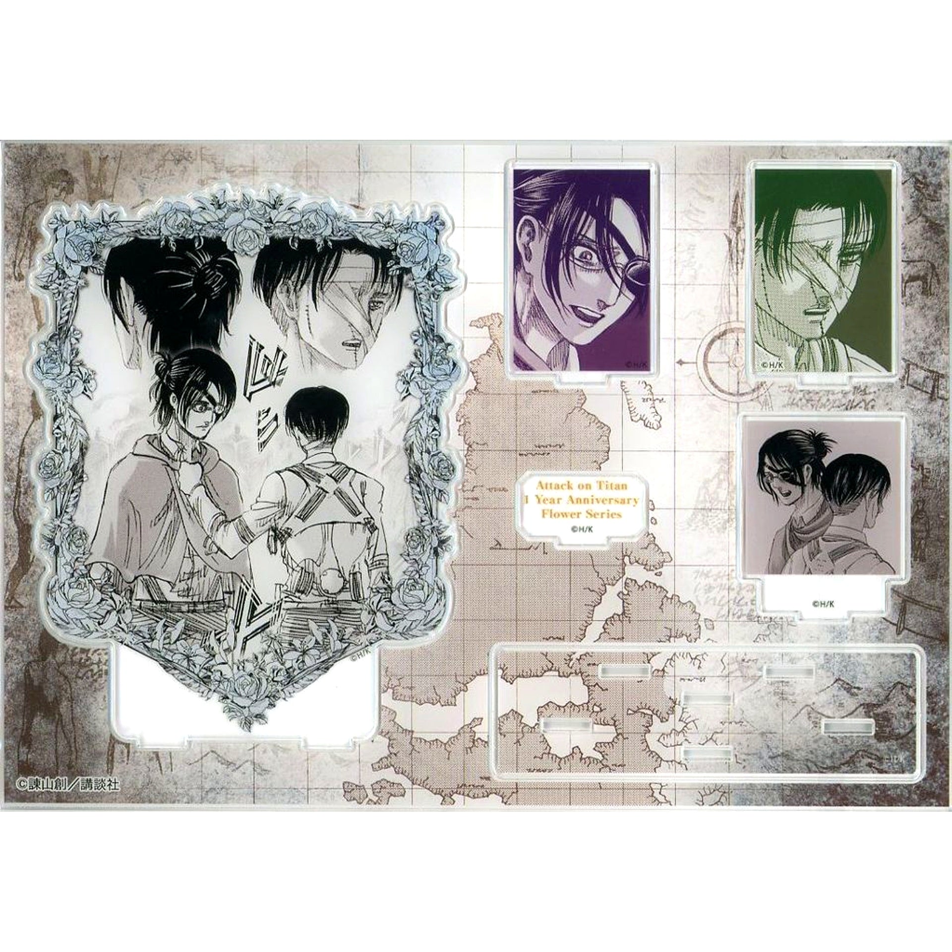 Levi Ackerman & Hange Zoe Attack on Titan Memory Collection Diorama Acrylic Stand Oaths and Promises [USED]