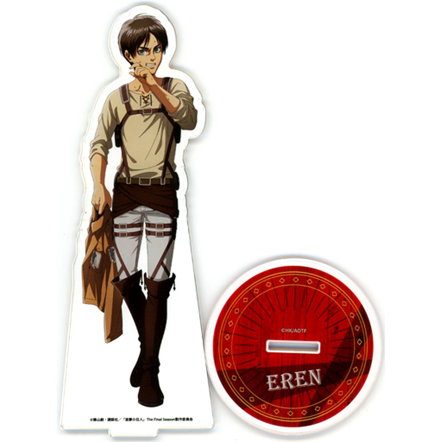 Eren Yeager Big Acrylic Stand DMM Scratch! Attack on Titan After Survey Corps Training Prize C-1 [USED]