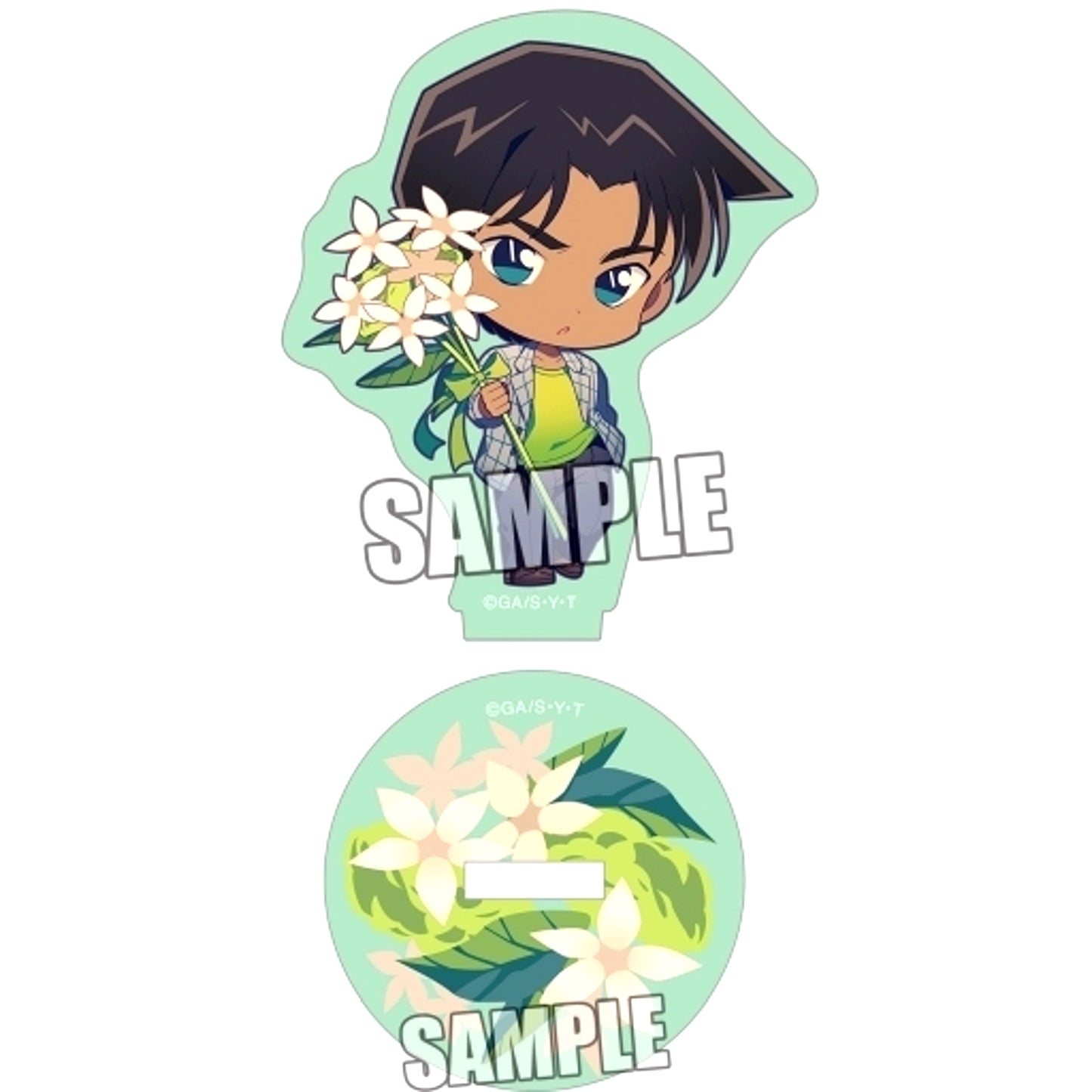 Heiji Hattori Detective Conan Trading Mini Acrylic Stand Flower For You Ver. [USED]