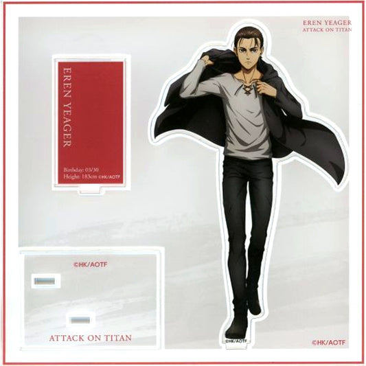 Eren Yeager Attack on Titan Acrylic Stand Standing Pose Ver. BYT Illustration POP UP Exhibition The Rumbling at baseyard tokyo [USED]