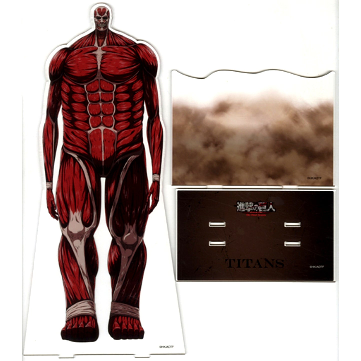 Rumbling Titan C Right Foot Forward Smile BYT Illustration Acrylic Mega Figure Attack on Titan The Final Season Pop Up Exhibition Rumbling at baseyard tokyo [USED]