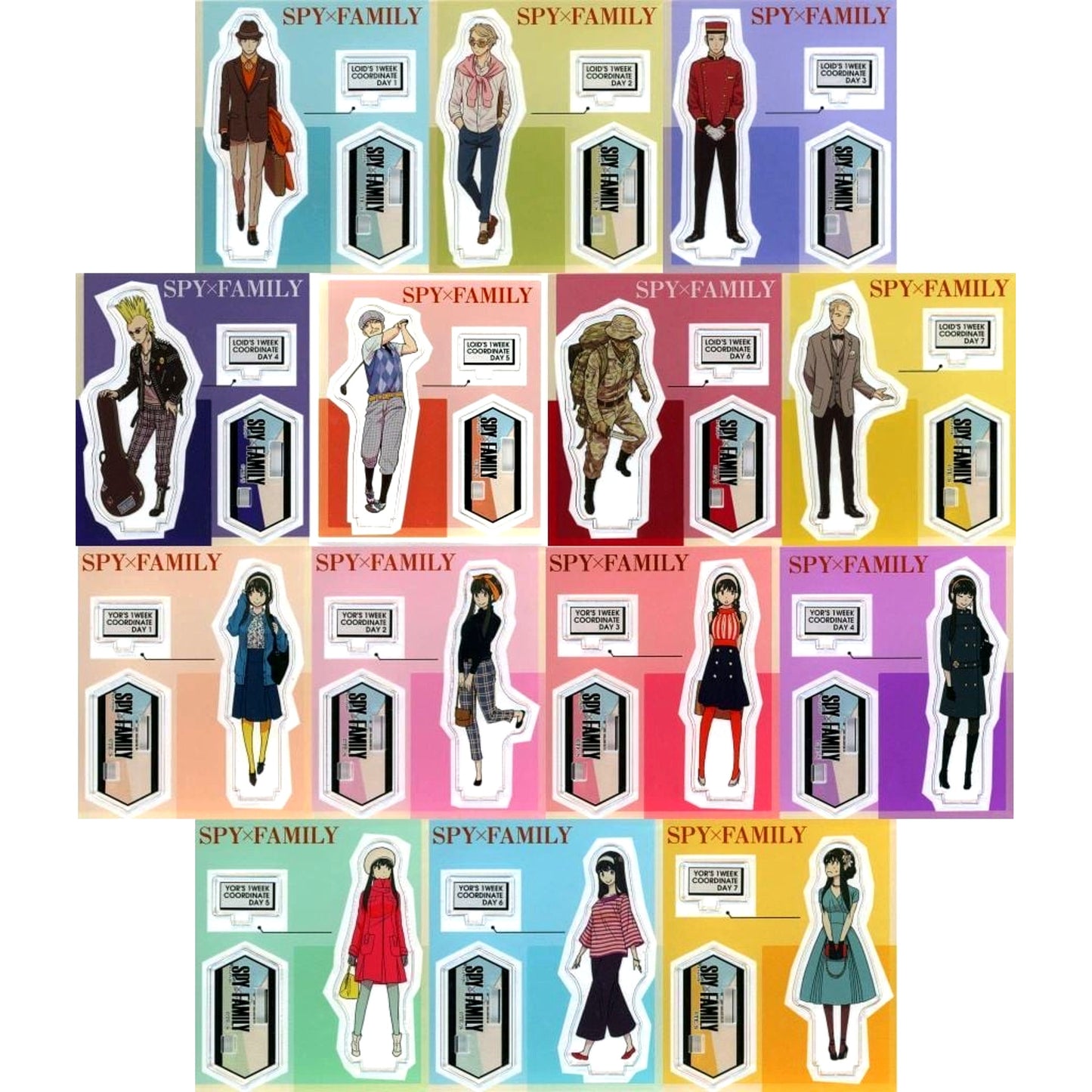 Set of 14 SPY x FAMILY Exhibition Acrylic Figure Collection [USED]